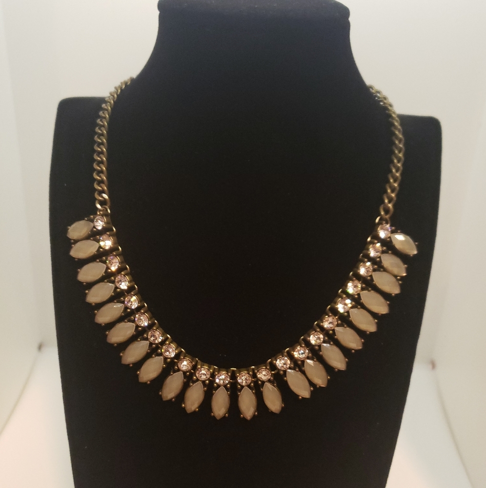 Vintage Stone and Rhinestone Necklace